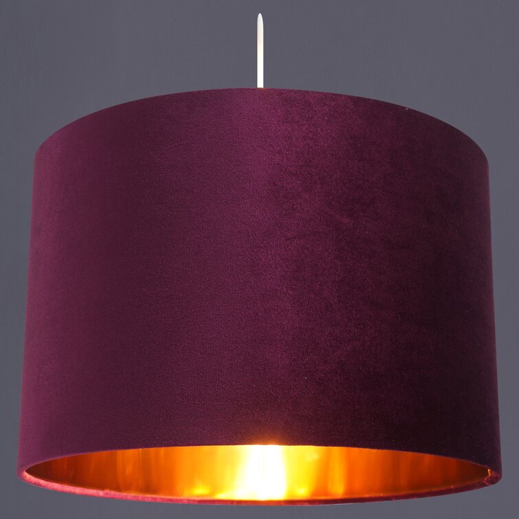 Burgundy drum deals lamp shade